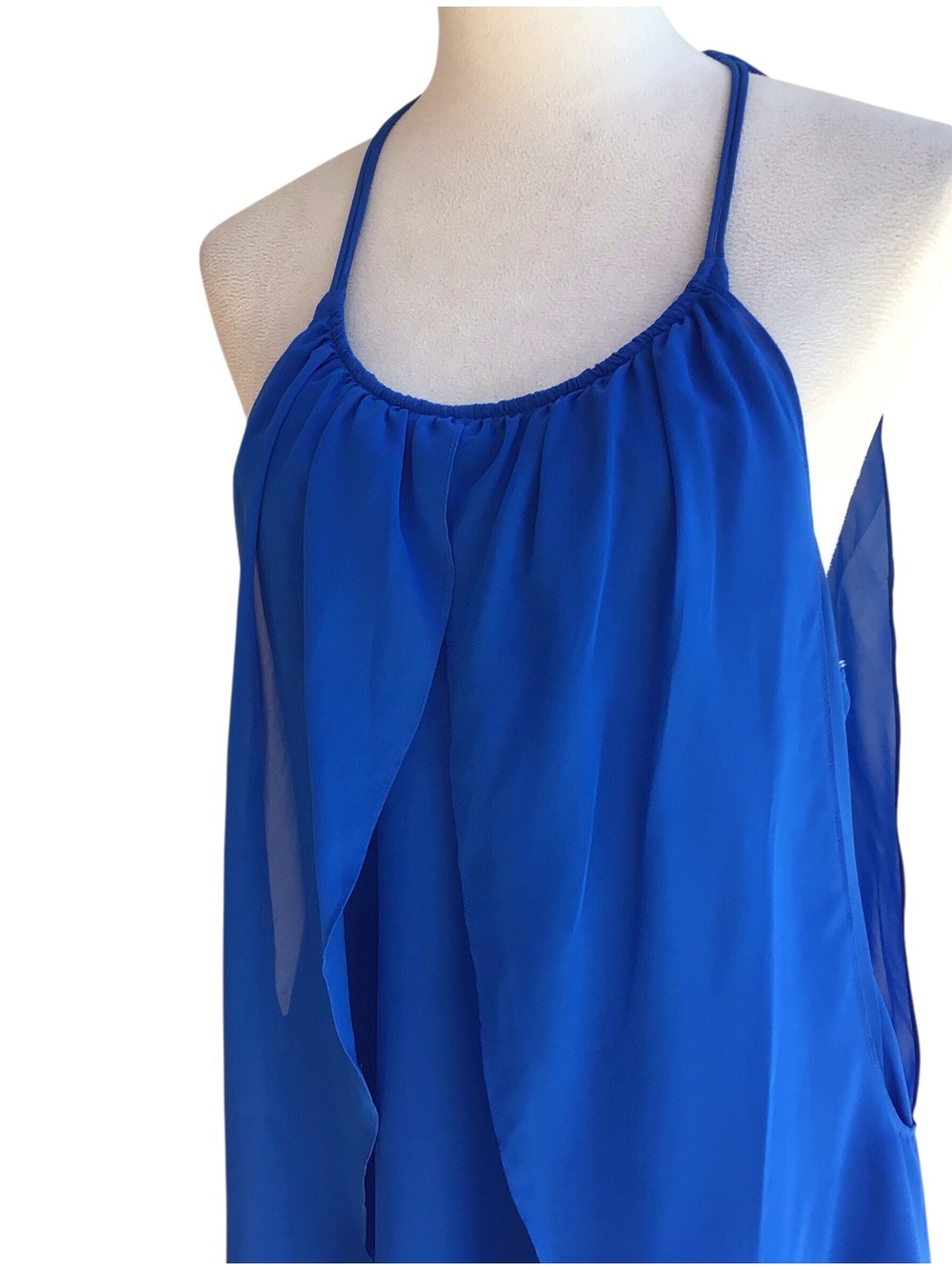 Cache Blue Draped Halter Dress - Picture 5 of 7